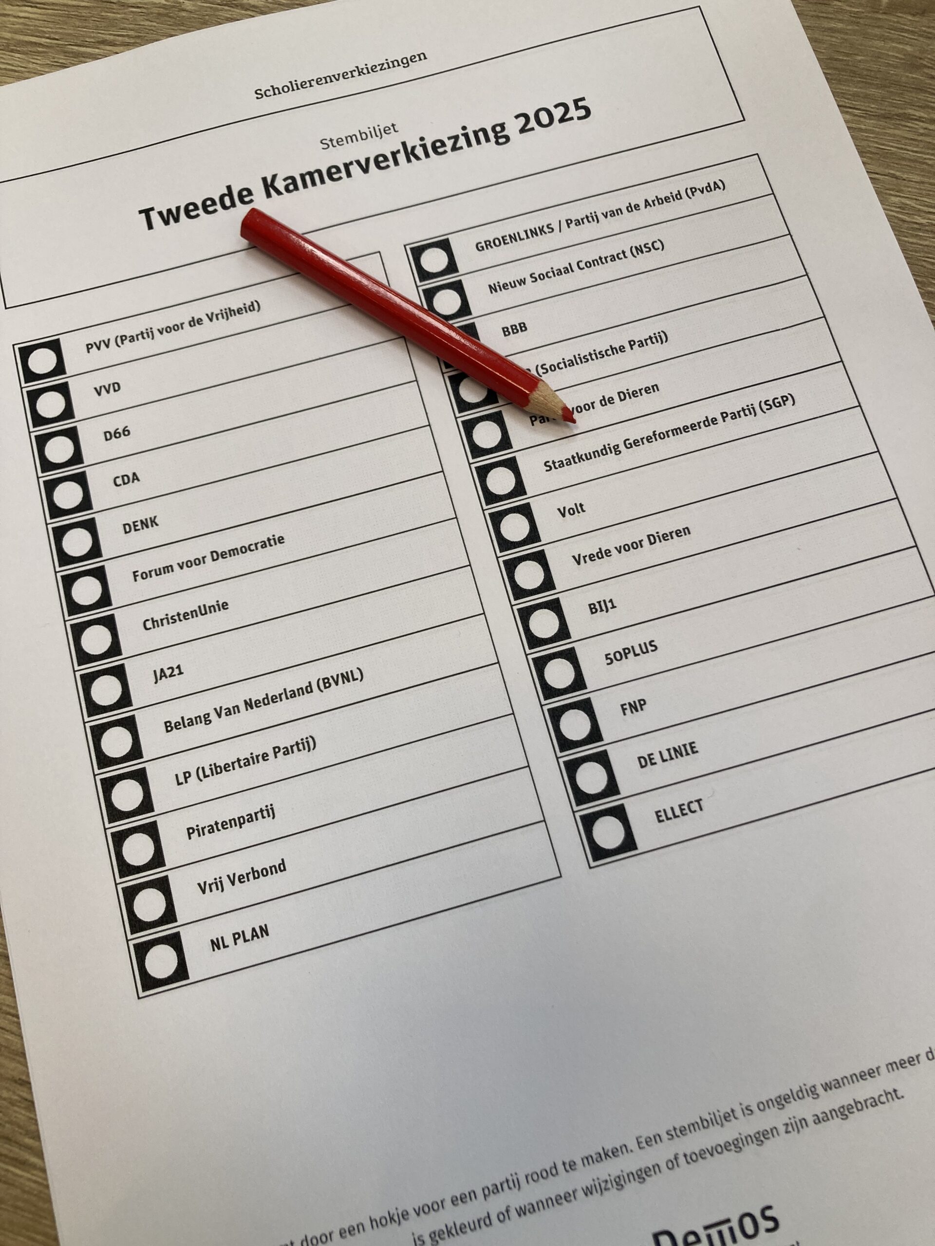 scholierenverkiezingen HML